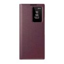Étui Intelligent Samsung Galaxy Luxe Cuir - Série S - Vin rouge