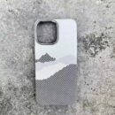 Coque Iphone Texture en Fibre - Ivoire