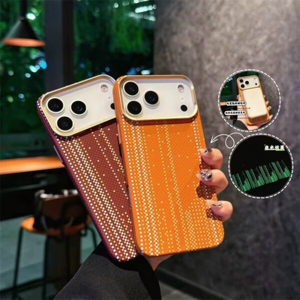 Coque iPhone en Fibre de Carbone Lumineuse Magnétique