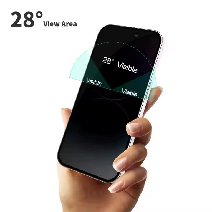Film iPhone Verre Trempé Anti-Peep Premium – Plein Écran – Image 3