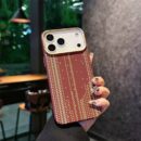 Coque iPhone en Fibre de Carbone Lumineuse Magnétique - Rouge