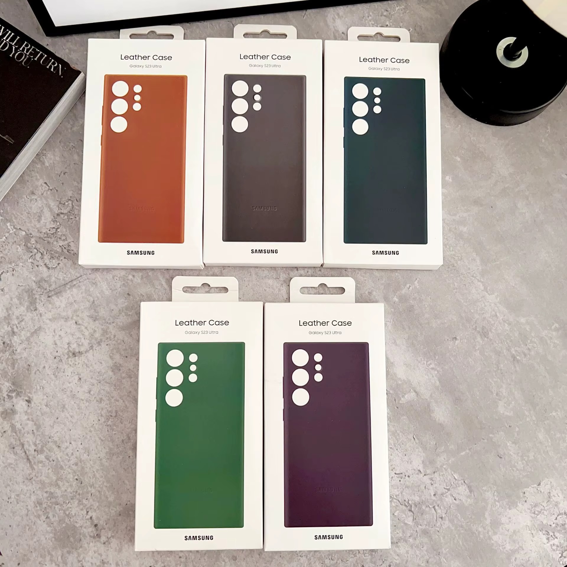 Coque en cuir haute qualité pour Samsung