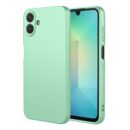 Coque en Silicone Souple Mat avec Doublure Microfibre pour Samsung Galaxy A07 / A17 / A06 / A16 / A05s - Vert Menthe