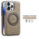 Coque iPhone en cuir d’affaires avec support rotatif et anneau magnétique