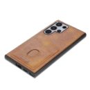 Coque en cuir PU pour Samsung Galaxy S25 Ultra A16 A55 A35 - Marron