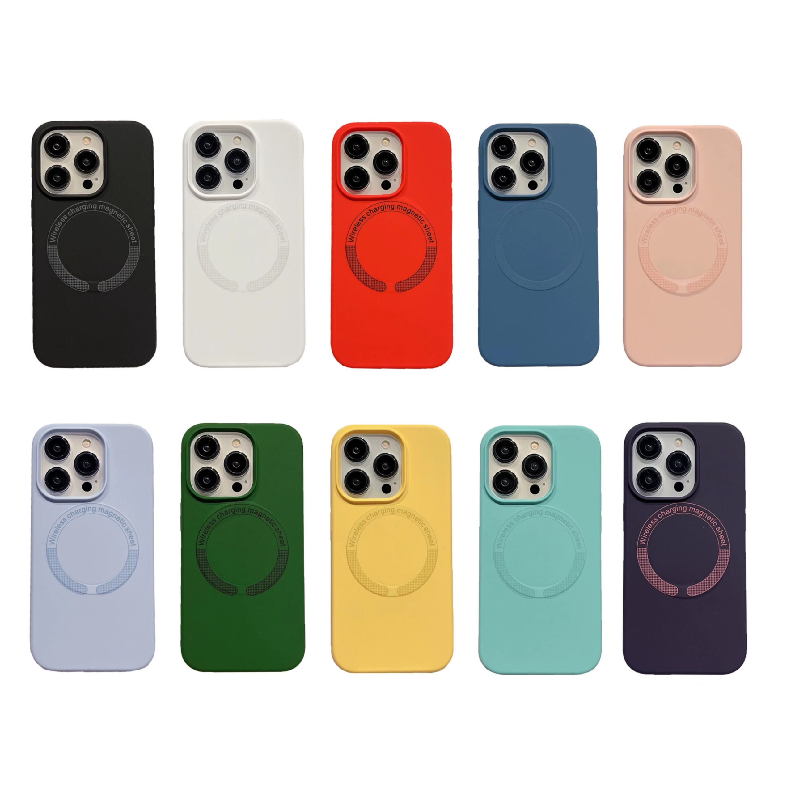 Coque iPhone en silicone colorée antichoc type Dopamine