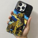 Coque iPhone  – Motif Animal, Cadre Métal - 4