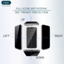 Protecteur d’Écran Mat Anti-Espion 9H – Pleine Couverture pour iPhone 11 à 17 Pro Max - Verre trempé anti-espion