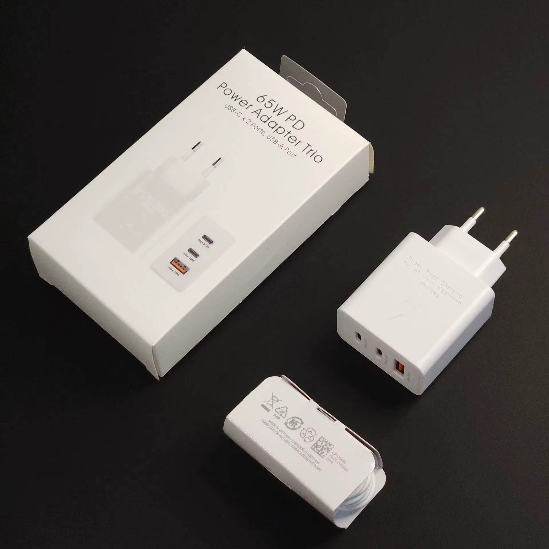 Chargeur 65W Original – USB-C + Câble USB-C