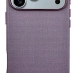 Coque iPhone Tissu – Charge Magnétique - Violet