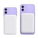 Batterie magnétique sans fil pour iPhone, mini powerbank - Blanc