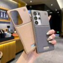 Coque Samsung Cuir Uni à Dissipation Thermique – Samsung S23 Advanced Sense / S24 Ultra / S25 Ultra - Brun laiteux