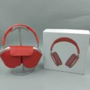 Écouteurs sans fil BT à fixation auriculaire avec réduction de bruit (ANC) et micro intégré - Rouge