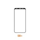 Protecteur d'écran en verre anti-explosion de colle de bord 3D de qualité supérieure - S8+ Blanc HD