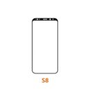 Protecteur d'écran en verre anti-explosion de colle de bord 3D de qualité supérieure - Samsung S8 Blanc HD